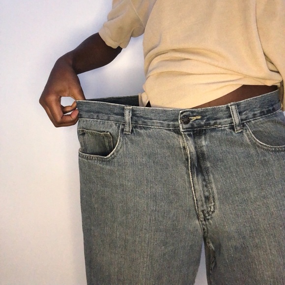 thrifted vintage oversized baggy jeans🤍 - Picture 3 of 4